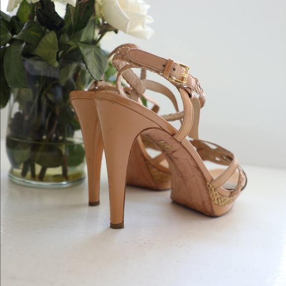 Joan & David Natural nude strappy heels - Picture 3 of 8
